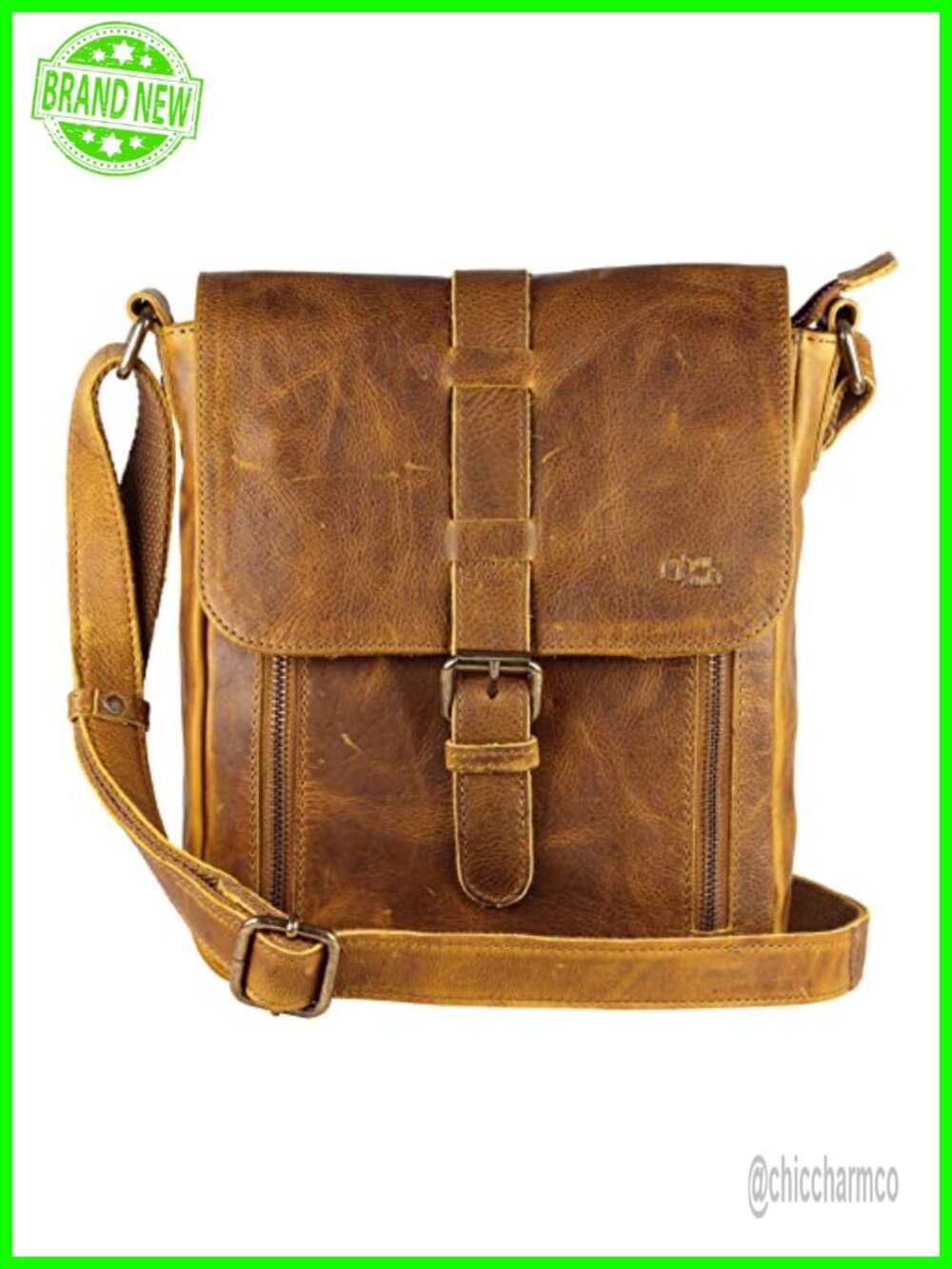 Genuine Leather Crossbody Purse Handbag Over the Shoulder Bag